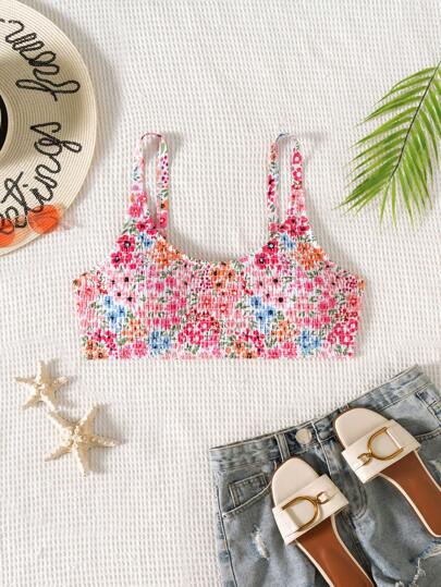 Swim Mod 加大码连体女式泳衣上衣，休闲度假甜美夏日沙滩装