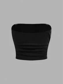 SHEIN Girlism Set di 3 pezzi di top estivi a camicia con volant, colori nero, bianco e rosa, adatti per ragazze pre-adolescenti