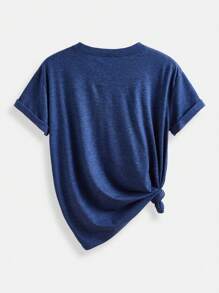 Velisys Velisys Women's Printed Short Sleeve Crew Neck Athletic T-Shirt, Summer - Multicolor - View 3