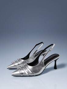 Cuccoo CUCCOO GRLICON Escarpins à bout pointu à talons hauts avec sangle rouge pour femme