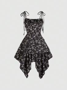 SHEIN Unity Women's Ditsy Floral Spaghetti Strap Summer Dress - Multicolor - View 3