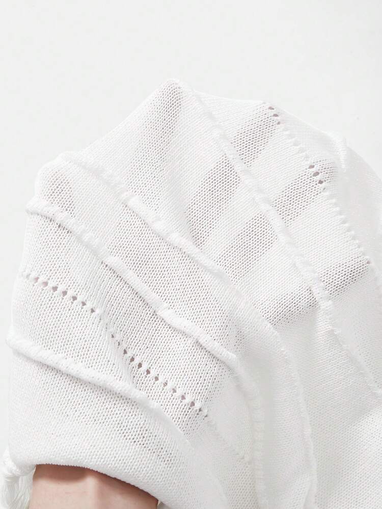 SHEIN Maija Women's White Textured U-Neck Sleeveless Hollow-Out Fringe-Tied Slim Long Maxi Bohemian Western Beach Vacation Dress, Solid Color, Spaghetti Strap, Casual Daily Wear For Summer Vacation Outfits Woman Hawaii Outfits Women