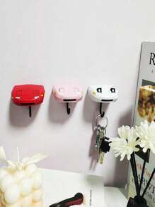 SHEIN 1 pieza/2 piezas Soporte de pared sin perforación con forma de faro de automóvil abierto para llaves, decoración de pared, regalo de cumpleaños - Llavero con forma de faro de automóvil abierto, Llavero, Llavero de automóvil antiguo montado en la pared