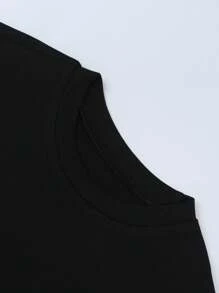 SHEIN EMERY ROSE CURVE 新款大码女式百搭圆领短袖T恤，组合装 - 彩色 - 查看 4