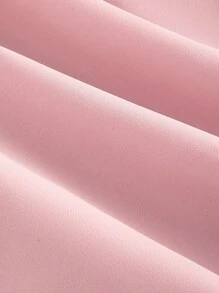 SHEIN MOD 复古宫廷蝴蝶提花拼布荷叶边下摆连衣裙，饰有蝴蝶结和奢华珍珠链，适合约会、派对、下午茶、生日活动，带衬里 - 粉色 - 查看 4