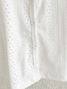 SHEIN Vintaside Kids Cardigan blanc léger pour bébé/tout-petit fille, vêtement de tous les jours décontracté, printemps/été, 0-3 ans