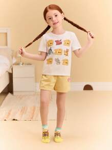 TOM & JERRY X SHEIN 4 Pairs Cotton Cute Cartoon Cat & Mouse Pattern Children Short Socks, Reinforced Toe & Heel, Unisex For Boys & Girls, Suitable For All Seasons - Multicolor - View 4