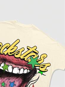 ROMWE MEN Street Life 男士简约印花圆领短袖T恤