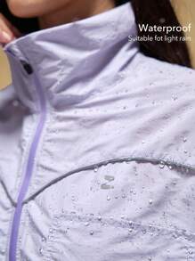 OutZeal WeatherProof-Air Water-Resistant UPF50+ Lightweight Oversize Jacket Women Drawstring Hem For LightRain Everyday Daily Casual