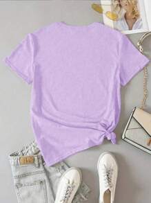 浪漫奇幻书籍T恤 / 奇幻浪漫书籍周边 / 书籍爱好者周边 / 书籍T恤 / 刺绣书籍周边 / 浪漫书籍女士T恤 - 紫色 - 查看 2