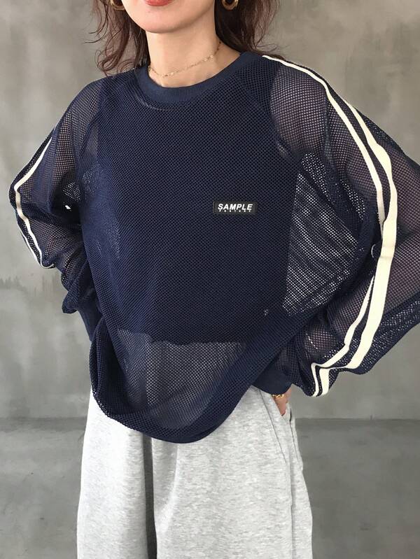 FRIFUL Women Loose Sheer Blouse Sports Top, Tennis Wear Spring/Summer