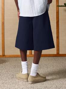 SUMWON Pantalones cortos plisados de pierna ancha para vacaciones de verano, estilo culotte de longitud hasta la rodilla, palazzo de cintura media, para uso casual, de fiesta, fresco y diario