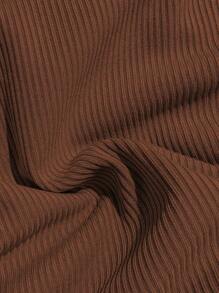 Swim Chiccia Springbreak Women's Two Pieces Swimsuit Set With Halter Top, Hollow Back, Criss-Cross Straps, Shell Prints, Rib Texture For Summer Beach Vacation - Coffee Brown - View 8