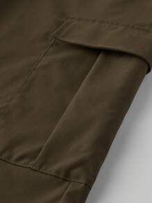 Manfinity Hypemode Men's Summer Casual Solid Color Cargo Shorts - Coffee Brown - View 7