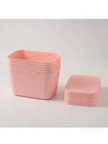 SHEIN 4PCS Storage Boxes, 4 PCS Storage Covers, Desk Stationery Organizer, Books, Cosmetics, Snacks, Underwear, Kitchen Essentials, Dormitory Basket With Handles, Bathroom Storage Basket, Back To School Supplies, Kitchen, Kitchen Accessories, Kitchen Tools, Organizer, Makeup Organizer, Wedding Supplies, Floral Decoration, Household Items, Table, Home Decoration, Home Storage, Room Decoration, Bedroom Decoration