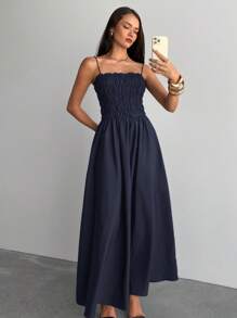 Aloruh 女式休闲束腰连衣裙，夏季