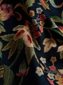 Manfinity EMRG Quần short nam màu đen thường ngày có họa tiết hoa Jacquard (Thiết kế Jacquard ngẫu nhiên) - màu đen - Xem 5