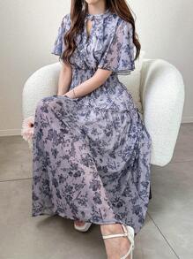 FRIFUL Đầm dài nữ kèm khăn choàng, thích hợp cho các buổi hẹn hò và những dịp lãng mạn, đầm maxi mùa hè. - Màu xanh lam - Xem 6