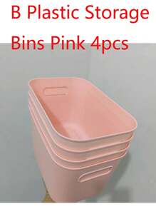 SHEIN 4PCS Storage Boxes, 4 PCS Storage Covers, Desk Stationery Organizer, Books, Cosmetics, Snacks, Underwear, Kitchen Essentials, Dormitory Basket With Handles, Bathroom Storage Basket, Back To School Supplies, Kitchen, Kitchen Accessories, Kitchen Tools, Organizer, Makeup Organizer, Wedding Supplies, Floral Decoration, Household Items, Table, Home Decoration, Home Storage, Room Decoration, Bedroom Decoration