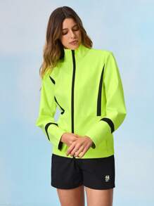 In My Nature Outdoor Wear Fluorescent Cycling Jacket, Suitable For Outdoor Camping, Hiking, And Urban Commuting, Women  Women's Casual & Outdoor Running Jacket Outdoor Hiking Jacket Women's Casual Jacket,  Thermal Thick Warm Jacket - Green - View 4