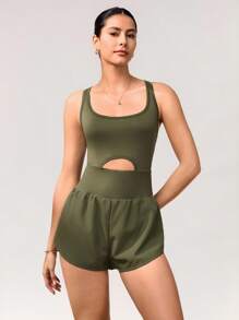 Activina 帶手機口袋的前開衩運動連身褲