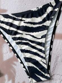 Swim Vcay 女士斑马纹泳衣套装