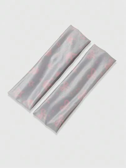 ROMWE Kawaii 2 件蝴蝶结 + 波尔卡圆点、皇冠 + 星星休闲编织面料头带，适合女性日常生活和户外运动