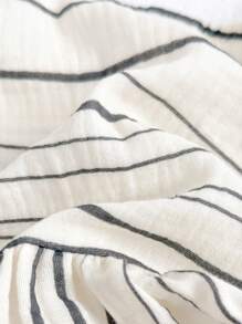 Loomiva Young Girls Striped Pattern Ruffle Hem Camisole & Elastic Waist Shorts Set, Spring/Summer - Multicolor - View 4