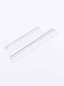 1pc/5pcs/10pcs 15cm/20cm Ruler, Drawing Ruler, Wavy Edge, Single-Sided Scale, Transparent Plastic Ruler, Measuring Tools For Students, Artists, Engineers, School And Office Supplies, Back To School Supplies