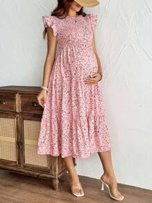 SHEIN Váy bầu không tay, thời trang và phù hợp cho mùa hè - Hồng - Xem 6