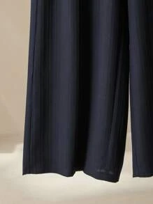 Lacomfia Women's Textured Colorful Stripe Print Long Sleeve Shirt And Wide-Leg Pants Casual Loose Comfortable Fashion Plus Size Set Shirt Sets For Women Fall Cloth For Women