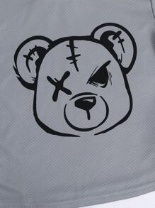 Bộ 3 áo thun tay ngắn cổ tròn in hình gấu dễ thương phong cách Hàn Quốc Nhật Bản cho bé trai, 3 màu, thích hợp cho ngày tựu trường - Nhiều màu - Xem 6