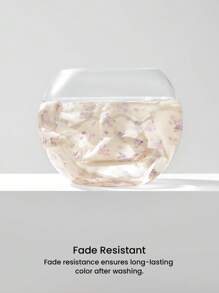 LUVLETTE 3条装透气柔软棉质基本款花卉印花蕾丝边中腰女士内裤 - 彩色 - 查看 13