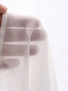 Livesso Plus Size Women Solid Color High Waist Slimming Skirt - White - View 8