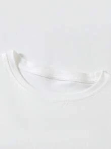 Flirla Plus-Size White Short-Sleeved Retro Casual Lemon Print T-Shirt For Women - White - View 5