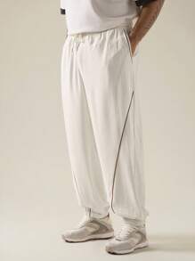 EASEVO Men's Plus Size Casual Loose Weave Elastic Waist Drawstring Joggers Suitable For All Seasons, Daily Wear