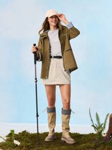 In My Nature Women's Outdoor Windbreaker Jacket For Camping, Hiking, Sport, And Urban Commute ,Fall & Winter Waterproof Outdoor Jacket  Women's Casual & Outdoor Running Jacket Outdoor Hiking Jacket Women's Casual Jacket,  Thermal Thick Warm Jacket