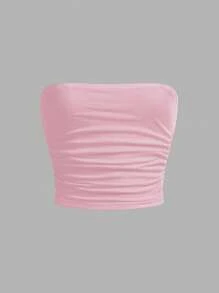 SHEIN Girlism Set di 3 pezzi di top estivi a camicia con volant, colori nero, bianco e rosa, adatti per ragazze pre-adolescenti