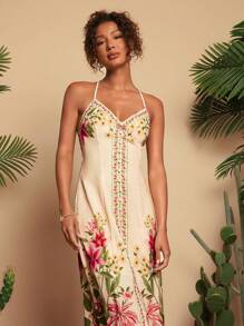 Travachic Váy không tay họa tiết hoa cho kỳ nghỉ thường ngày của phụ nữ, Mùa hè, Trang phục mùa hè cho phụ nữ, Đồ đi biển, Trang phục đi biển cho phụ nữ, Trang phục nghỉ mát cho phụ nữ, Trang phục hòa nhạc cho phụ nữ, BOHO, Quần áo nghỉ mát nhiệt đới cho phụ nữ, Váy mùa hè cho phụ nữ, Trang phục ngày lễ - Nhiều màu - Xem 5