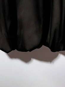 Regalyn Plus Size Elegant Lady Bow Decor Bubble Hem Skirt Fall Cloth For Women