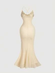 SHEIN MOD Women's Solid Color Long Dress, Fashionable For Summer, 4th Of July Outfits, Island Vacation Outfits, Honeymoon Outfits Woman, Y2k, Country Concert Outfit, Graduation Dress, Boho Women's Clothing