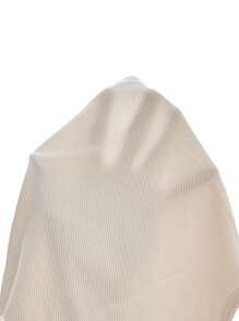 Slaydiva Plus Size Women Basic Racerback Tank Top With Deep V-Neck And Narrow Ribbed Knit, Beige, Suitable For Summer - Apricot - View 3