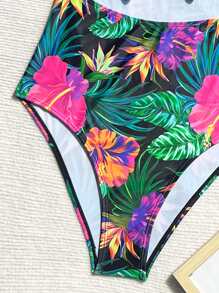 Swim Vcay Bộ đồ bơi bikini một mảnh không tay cổ chữ V in họa tiết ngẫu nhiên nhiều màu mới gợi cảm vừa vặn - Nhiều màu - Xem 4