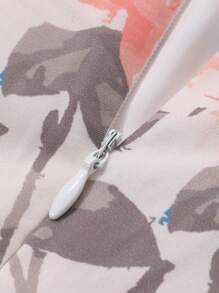 DAZY 少女花卉印花露肩荷叶边休闲迷你连衣裙，女孩夏季服装，返校服装 - 粉色 - 查看 8