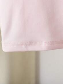 Genkimix Kids 少女可爱优雅蝴蝶结装饰3D串珠休闲T恤 - 粉色 - 查看 7