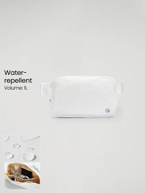 GLOWMODE 1L Zipper Everywhere Belt Bag Water Repellent Waist Crossbody Bags With Adjustable Strap