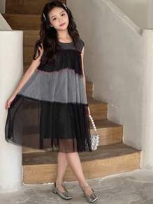 DAZY Vestido informal para preadolescentes, conjunto de ropa de verano para niñas, ropa de vuelta al colegio