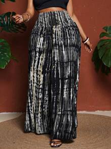 Maweii 加大码宽松度假风宽松裤 - 灰色 - 查看 4