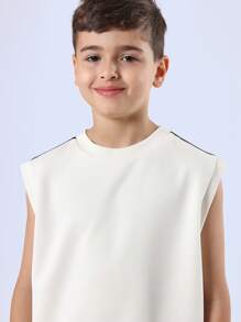 SUMWON Athletic Tank Top Sleeveless Bronx Logo Basketball Workout Training Gym Summer Active Sport Youth Tank - White - View 4