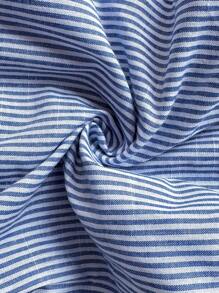 SHEIN Maternity Striped Jumpsuit, Fitted Summer Wear - Blue - View 8